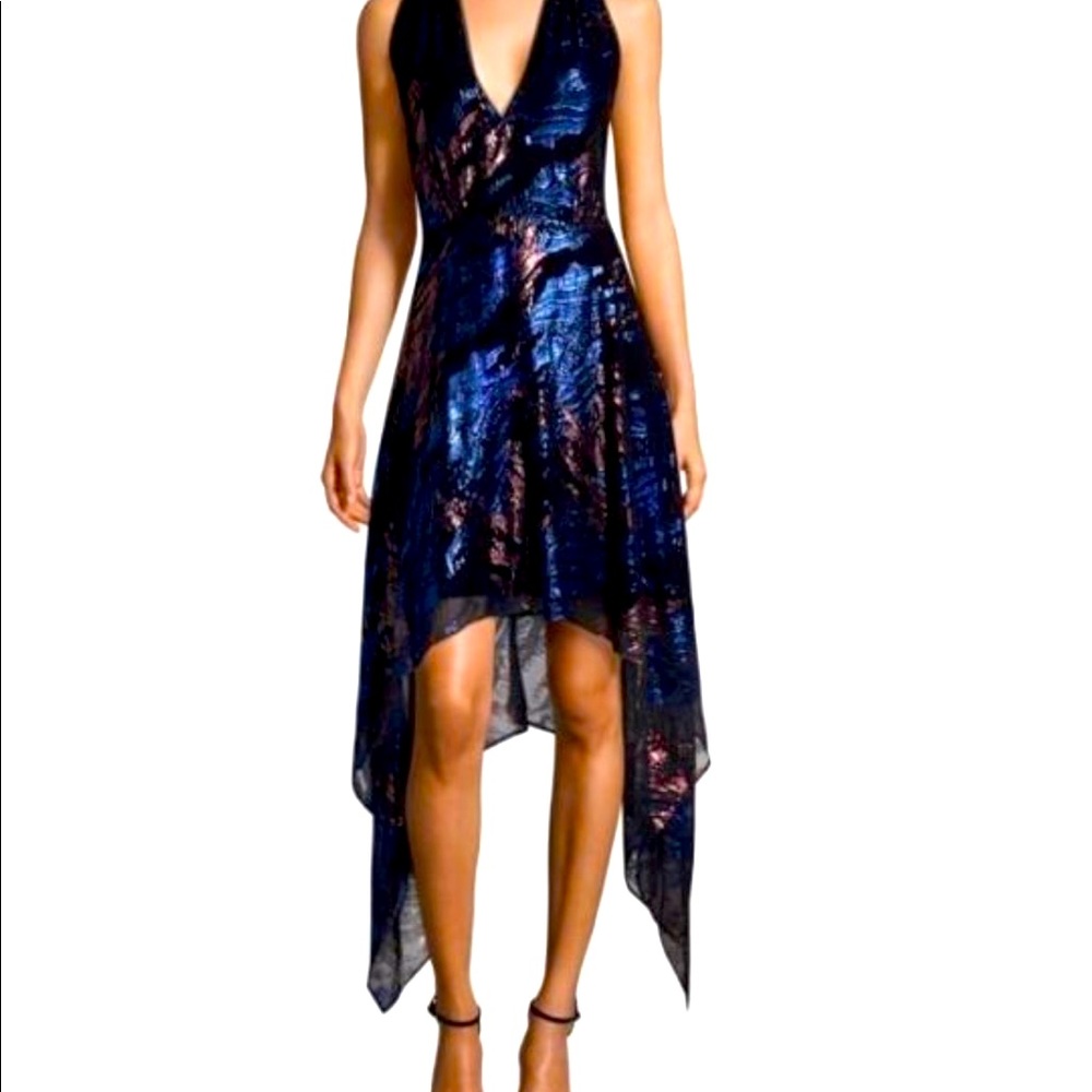 BCBG Max Azria Jacquard Halter dress Size Medium